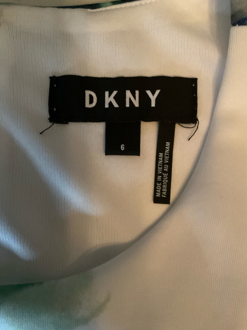 DKNY White Floral Sleeveless Fit & Flare Dress Size 6 - Picture 5 of 10